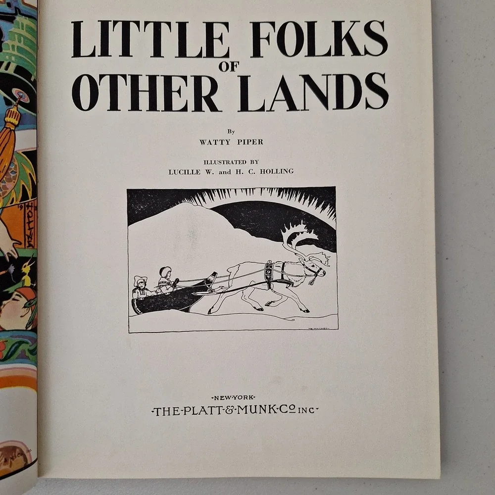 Vintage 1920s Children's Book, Little Folks Other Lands, Deluxe Edition